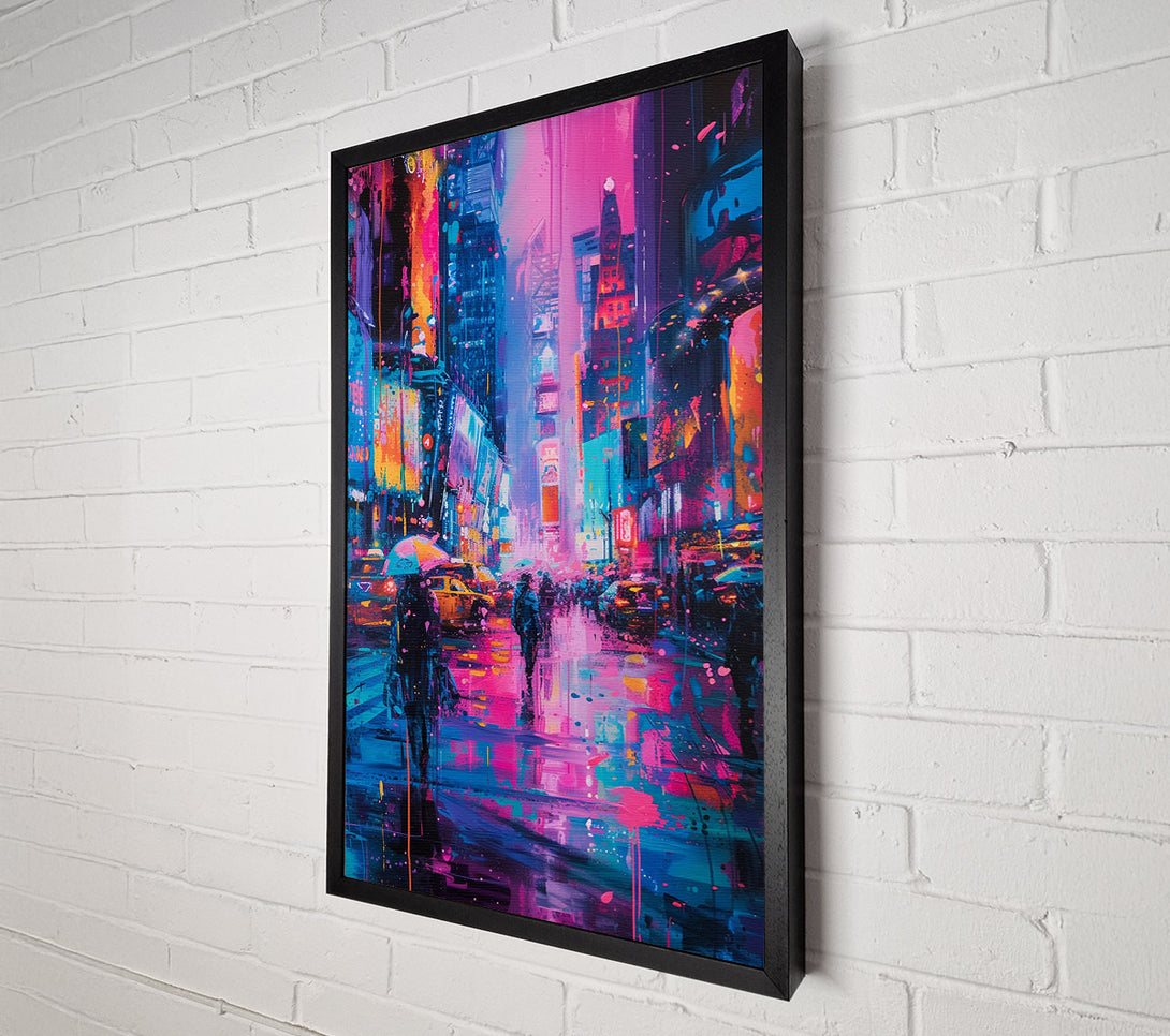  A Canvas Print of Cyber Punk City Canvas Wall Art
