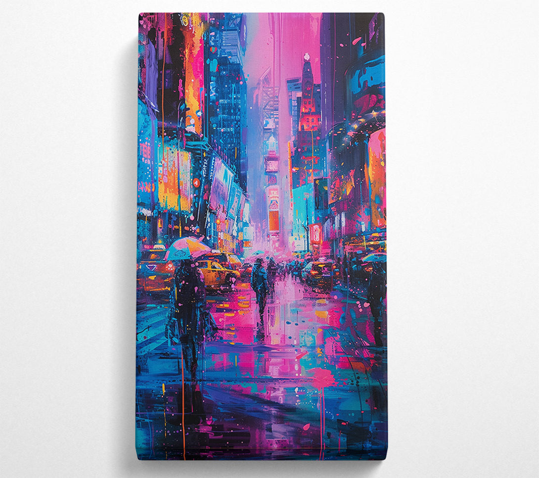  A Canvas Print of Cyber Punk City Canvas Wall Art