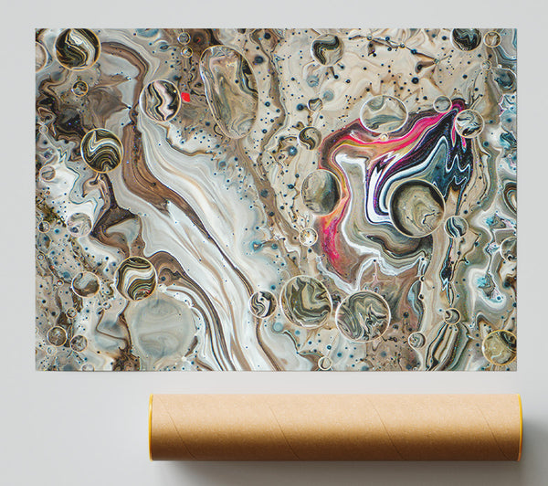 Brown Swirling Dreams Poster