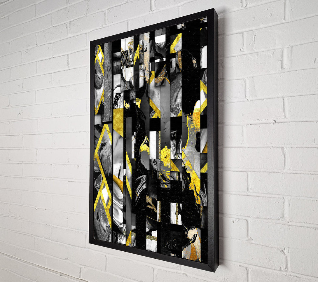  A Canvas Print of Golden Black Abstract Canvas Print