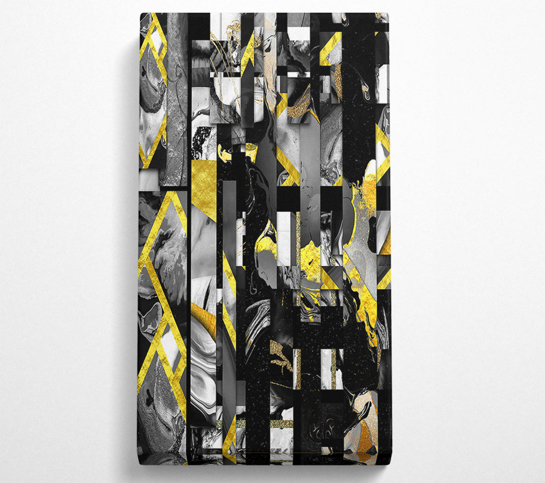  A Canvas Print of Golden Black Abstract Canvas Print