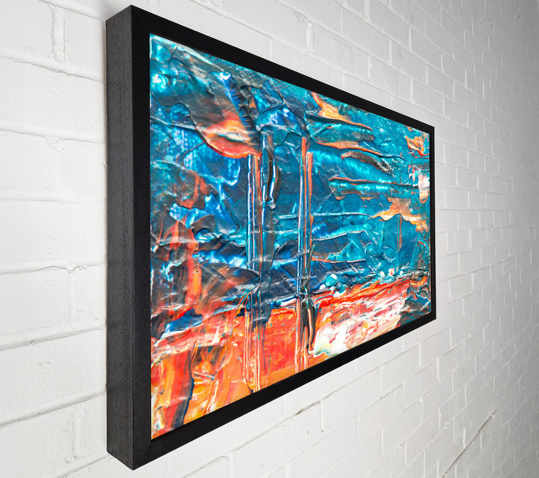  A Canvas Print of Aquamarine Abstract Swirls Canvas Wall Art