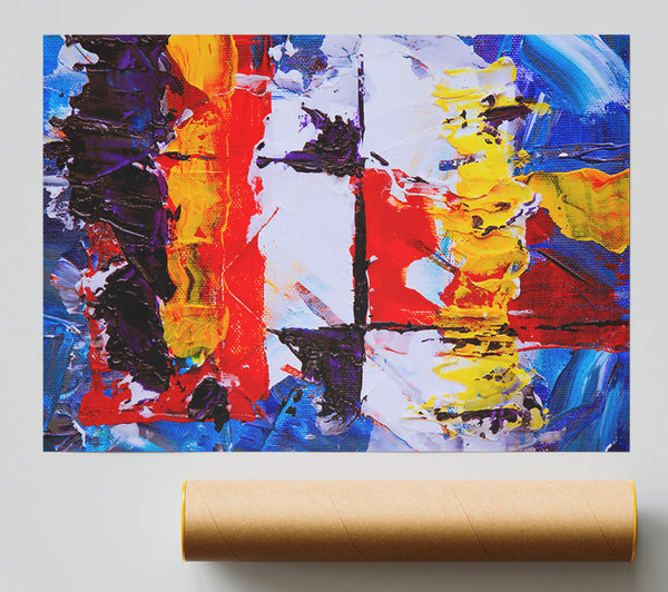 White Abstract Strokes Giclee Print
