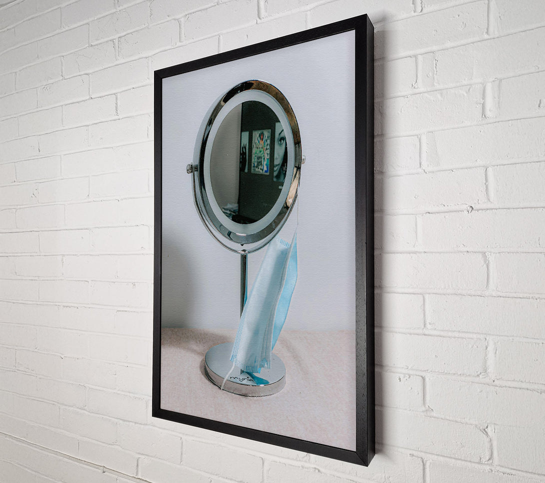  A Canvas Print of Blue Reflection In Mirror Canvas Print