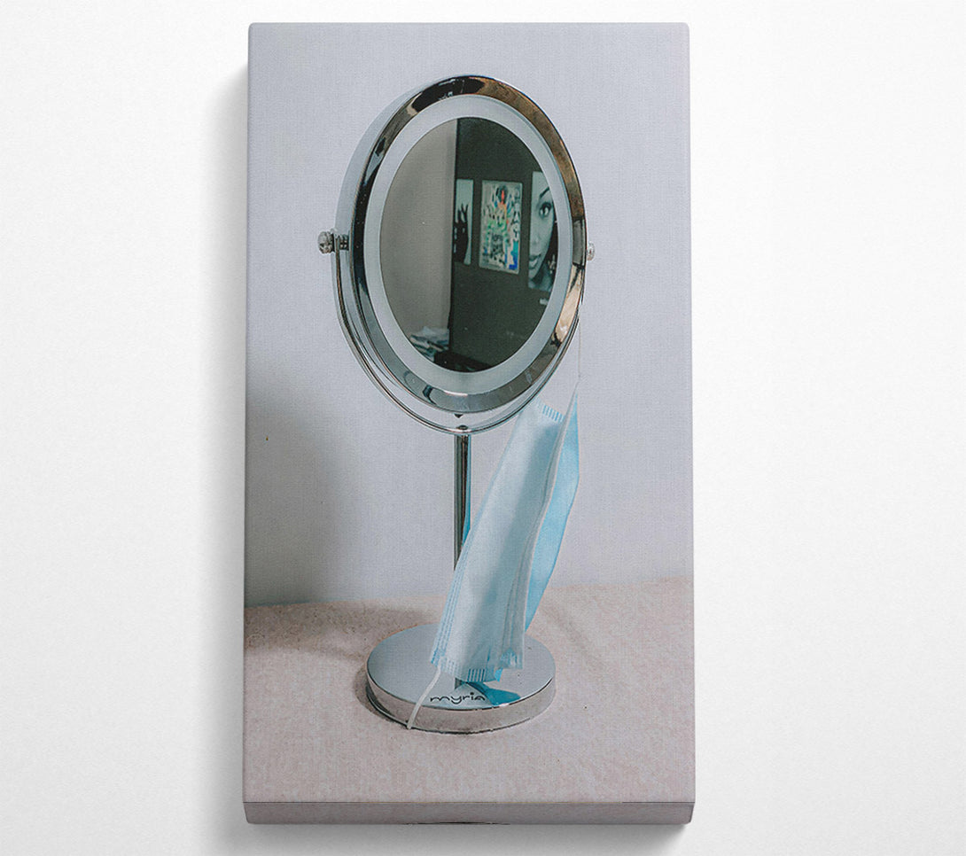  A Canvas Print of Blue Reflection In Mirror Canvas Print