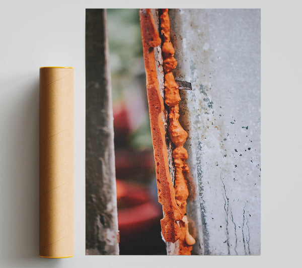 Rusty Orange Stripe Giclee Print