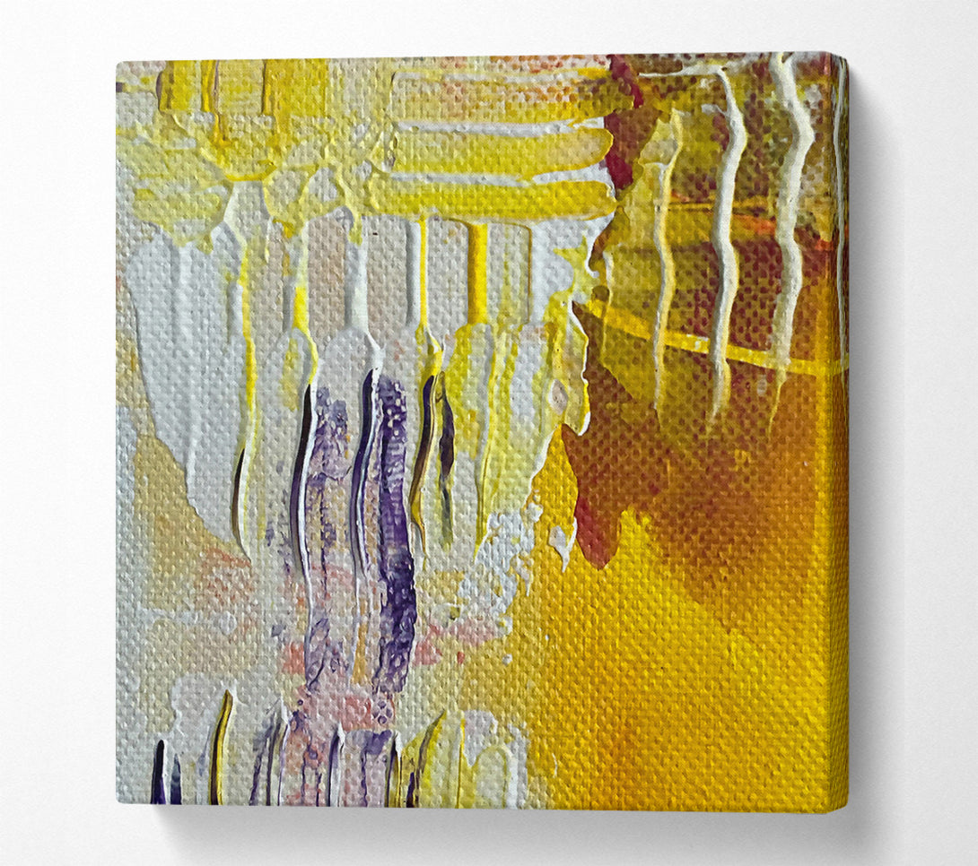  A Canvas Print of Golden Dripping Hues Canvas Art