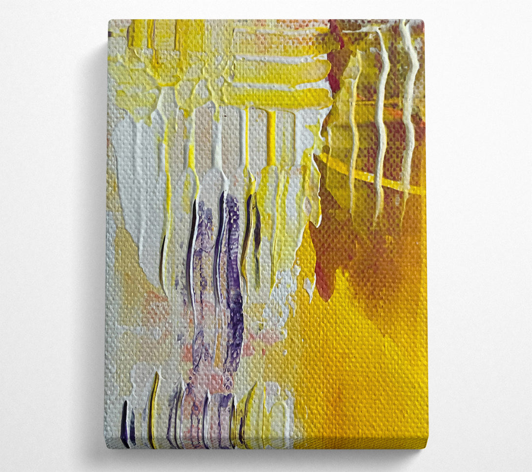 A Canvas Print of Golden Dripping Hues Canvas Art