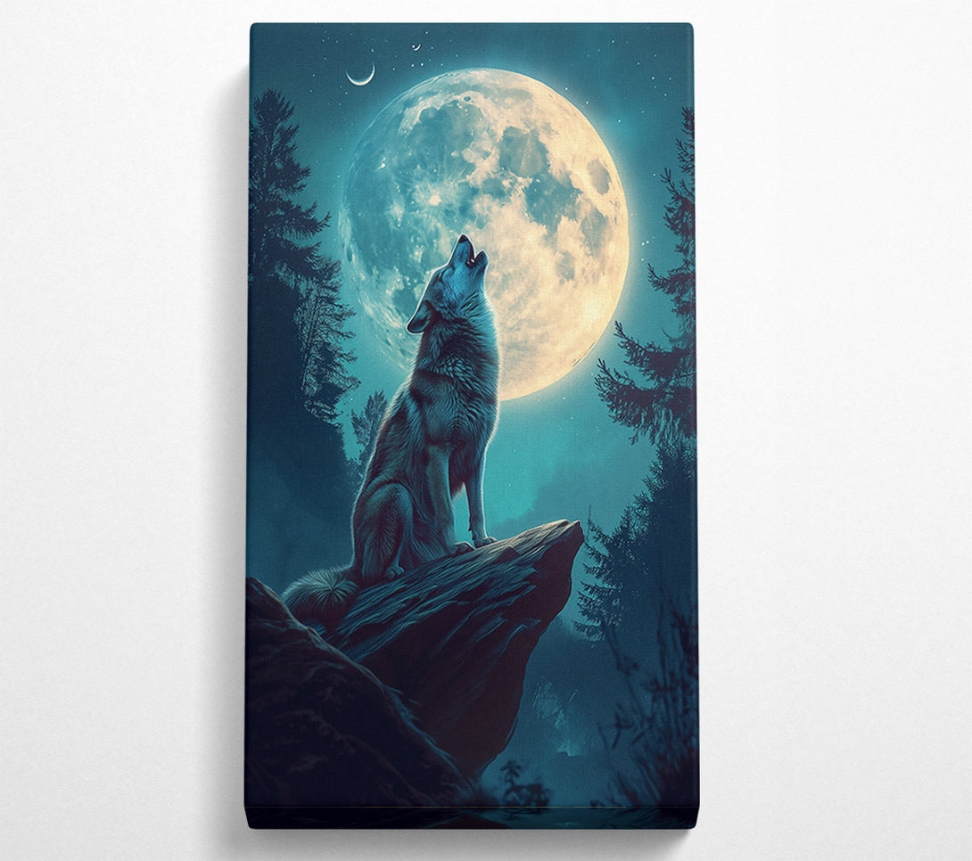  A Canvas Print of Blue Moon Howl Canvas Wall Art