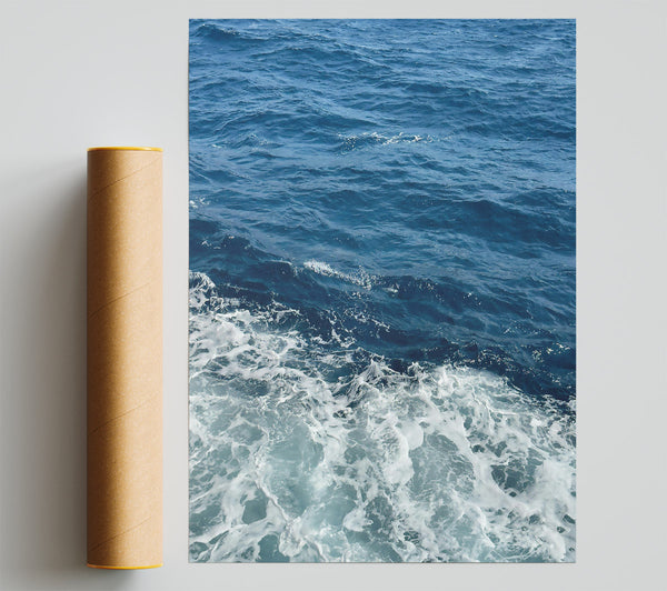 Deep Blue Waves Poster