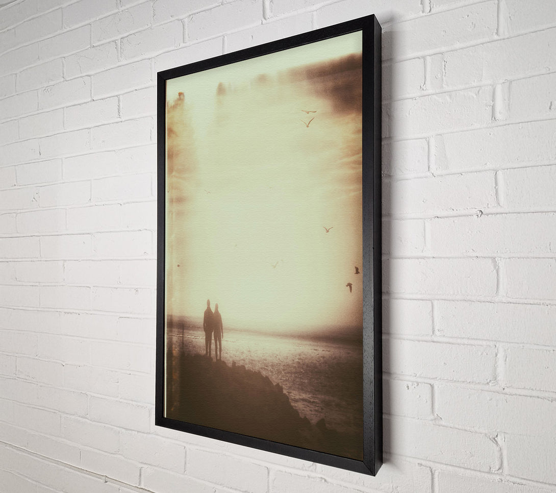  A Canvas Print of Golden Hour Silhouettes Canvas Print