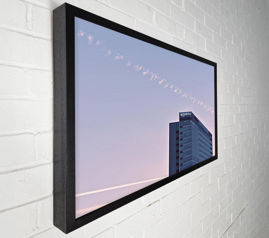  A Canvas Print of Pale Blue Skyscraper Canvas Art