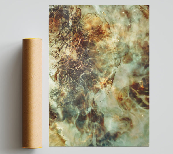 Celestial Amber Haze Poster