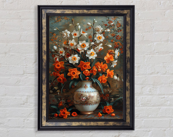 Daffodils In A Vase Framed Print