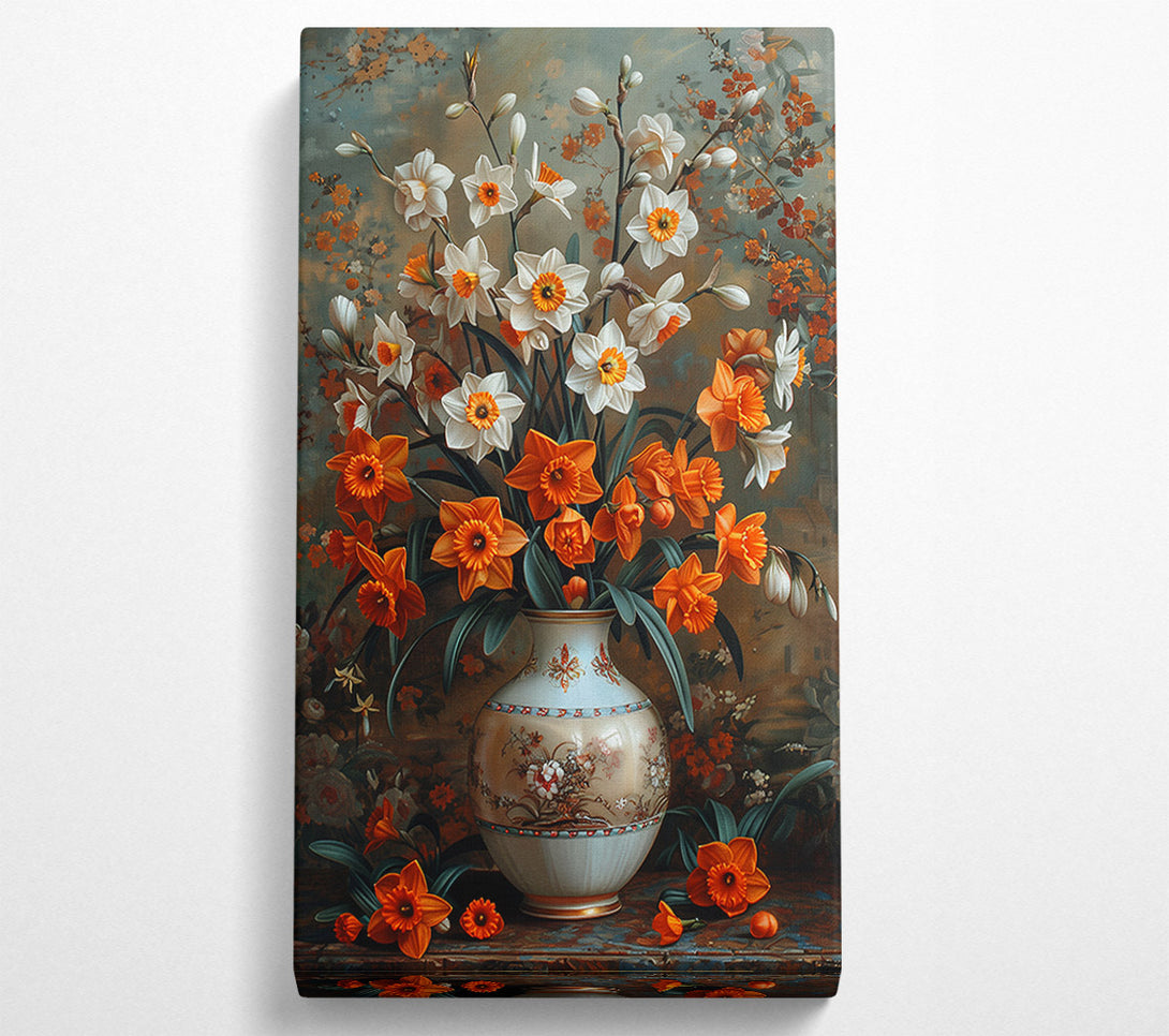  A Canvas Print of Daffodils In A Vase Canvas Print