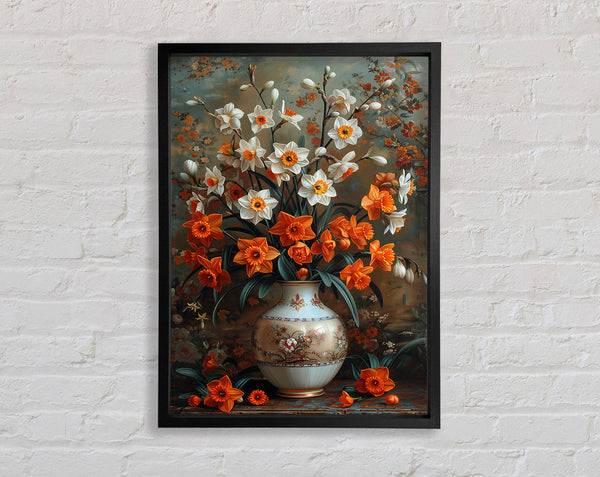 Daffodils In A Vase Framed Print