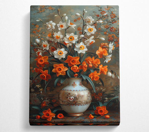  A Canvas Print of Daffodils In A Vase Canvas Print