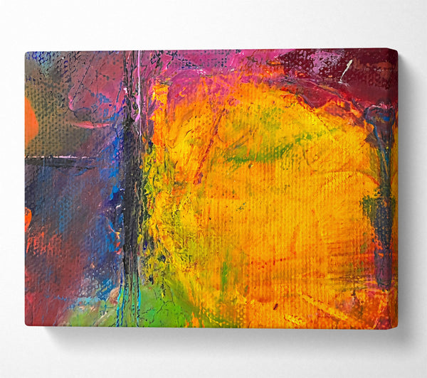  A Canvas Print of Golden Abstract Burst Canvas Print
