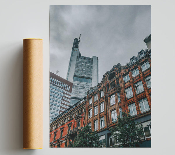 Red Brick Skyscraper View Giclee Print