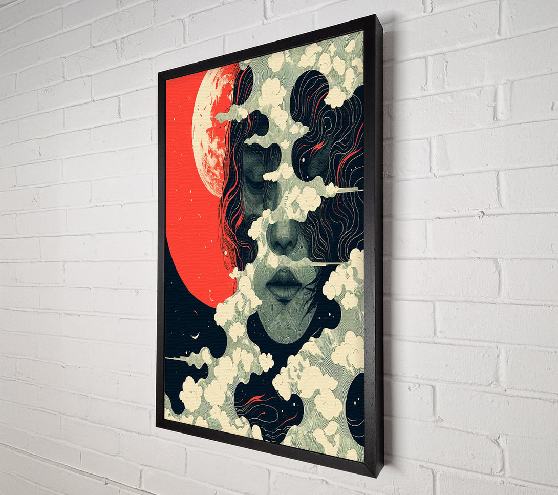  A Canvas Print of Crimson Dream Within Clouds Canvas Wall Art