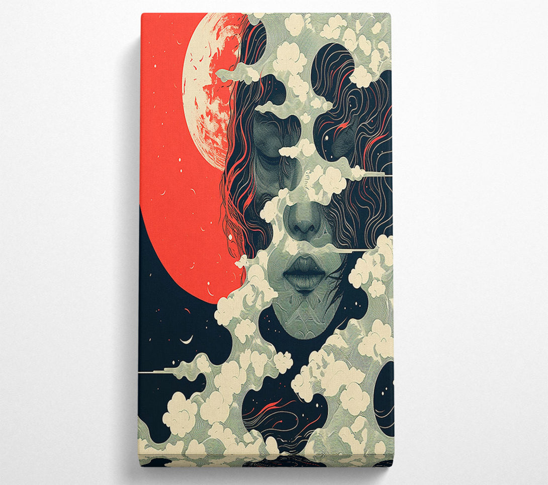  A Canvas Print of Crimson Dream Within Clouds Canvas Wall Art