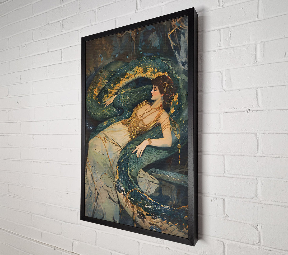  A Canvas Print of Emerald Serpent Embrace Canvas Art