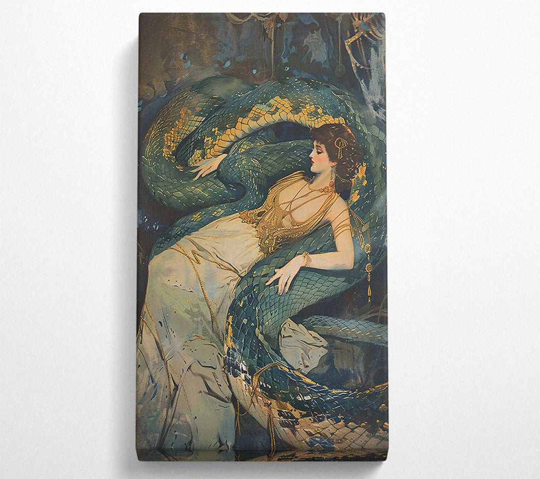  A Canvas Print of Emerald Serpent Embrace Canvas Art