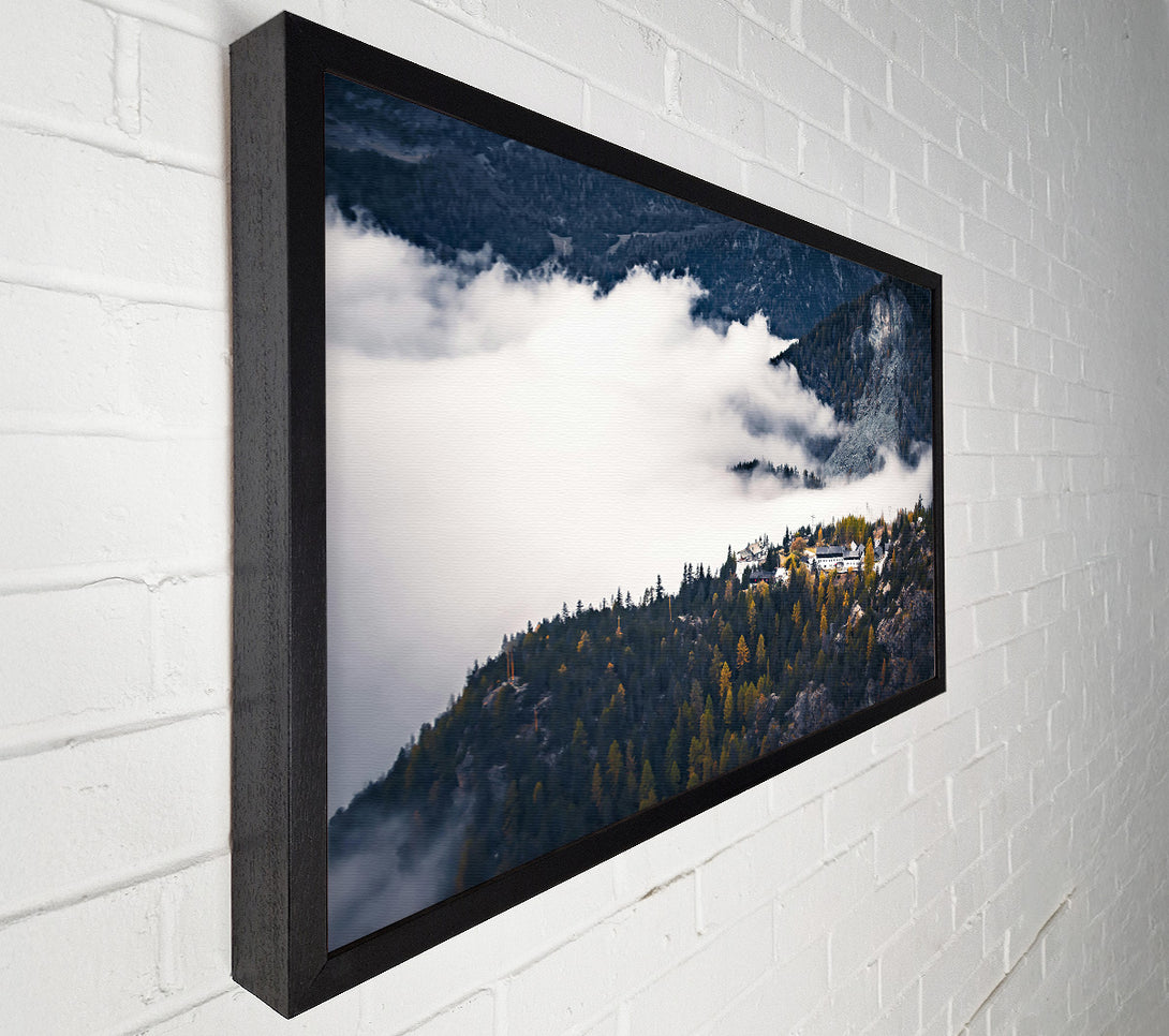  A Canvas Print of White Clouds Over Pines Canvas Print