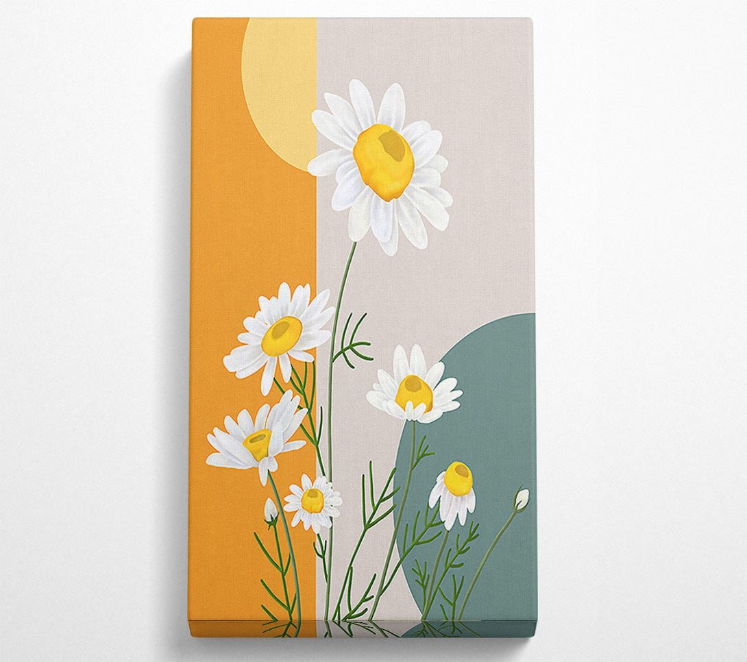  A Canvas Print of Daisies In Abstract Canvas Art