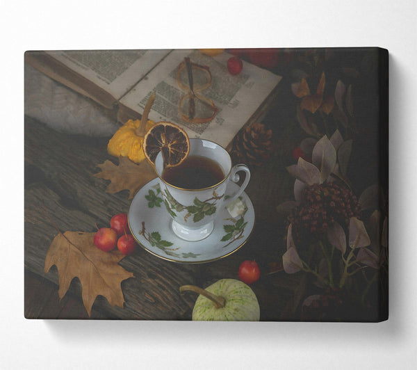  A Canvas Print of Warm Brown Tea Time Canvas Wall Art