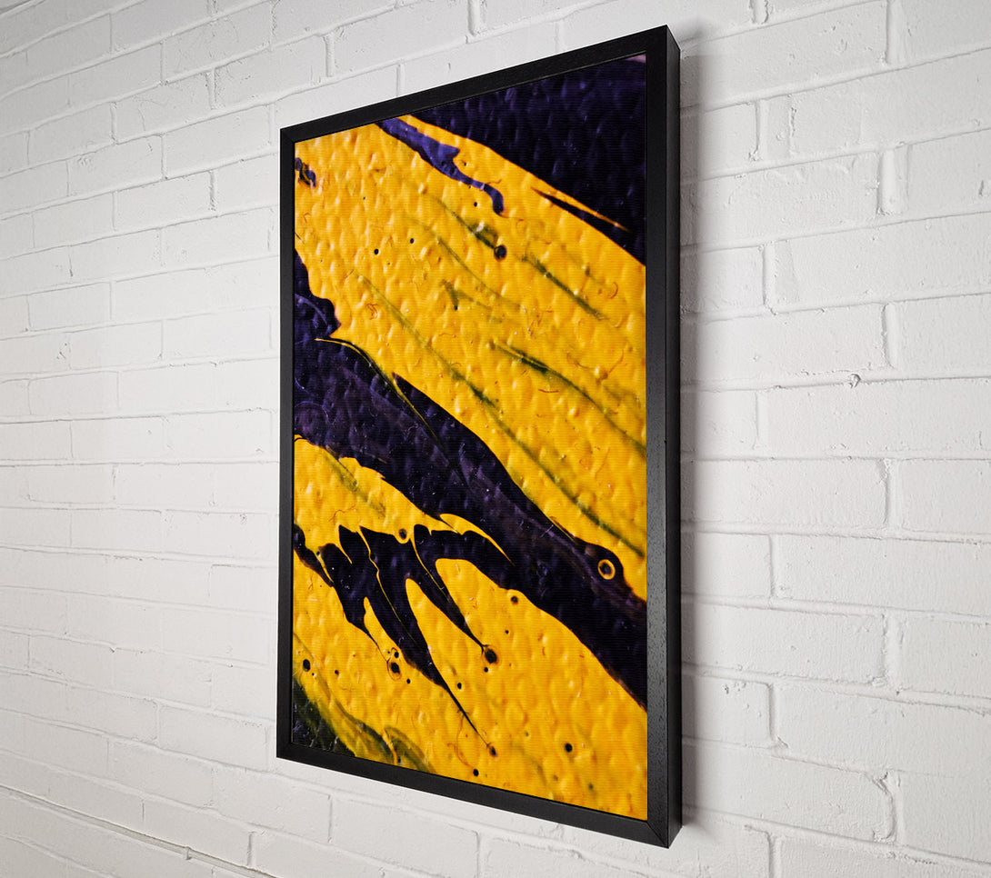  A Canvas Print of Golden Swirls Of Black Canvas Art