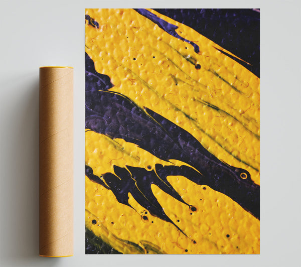 Golden Swirls Of Black Print