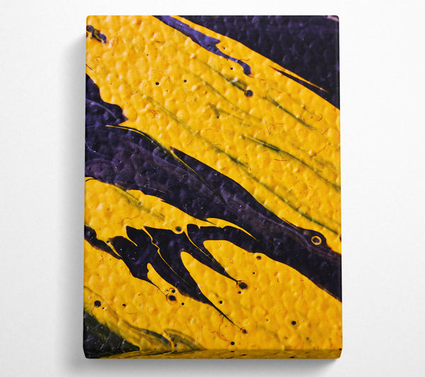  A Canvas Print of Golden Swirls Of Black Canvas Art