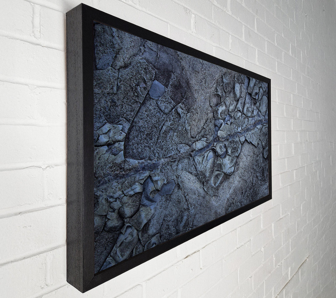  A Canvas Print of Midnight Blue Cracked Earth Canvas Wall Art