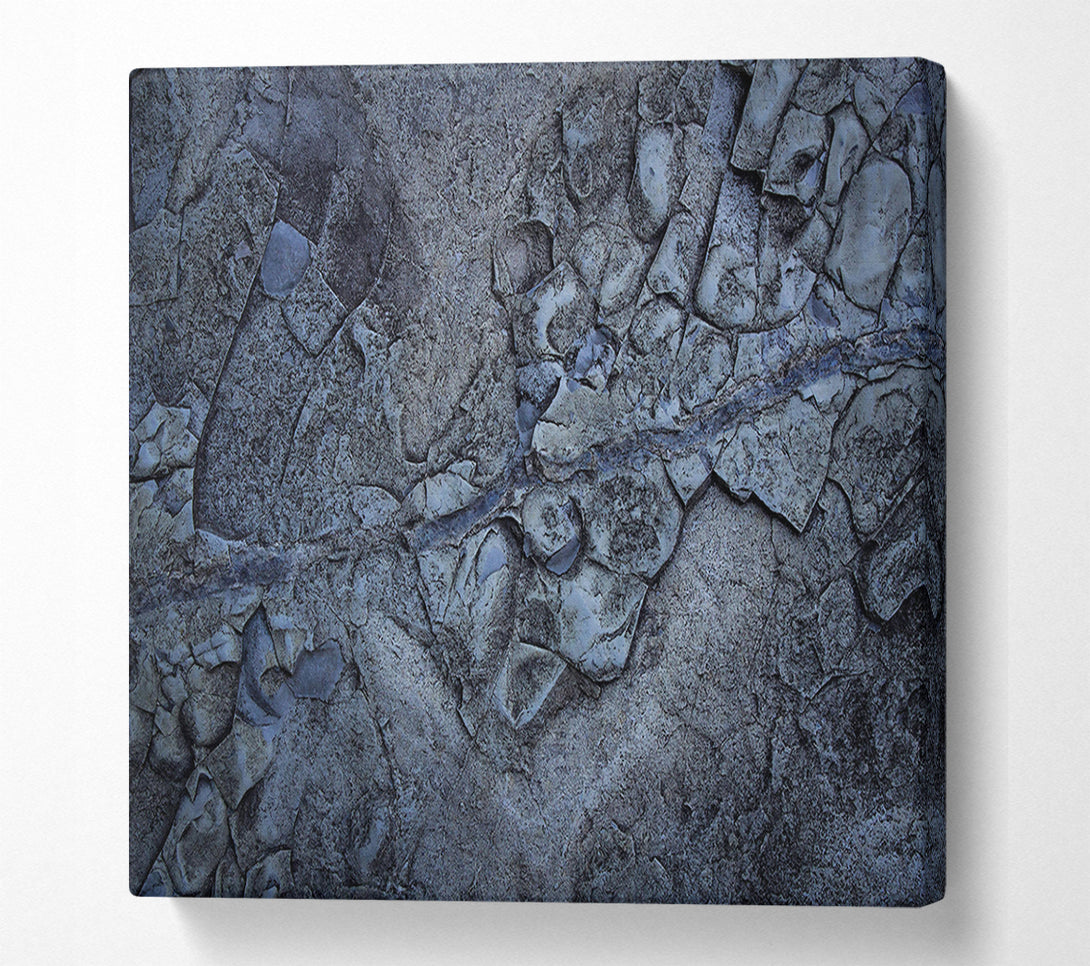  A Canvas Print of Midnight Blue Cracked Earth Canvas Wall Art