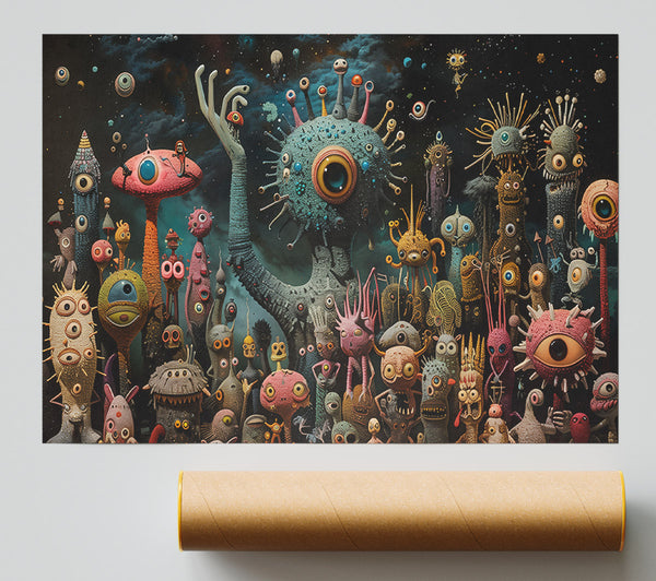 Teal Eye Galaxy Poster