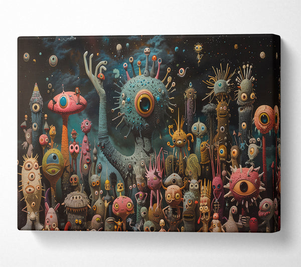  A Canvas Print of Teal Eye Galaxy Canvas Art