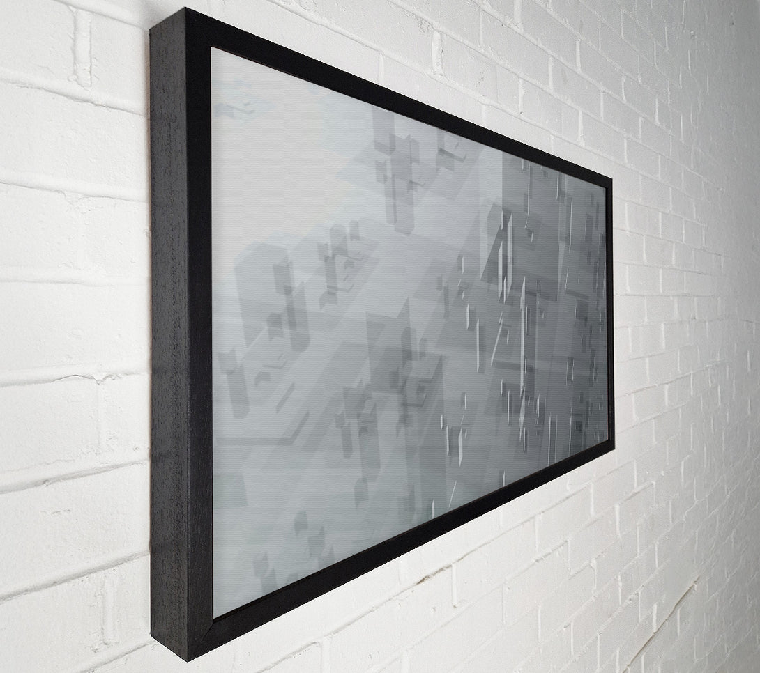  A Canvas Print of Gray Geometric Abstraction Canvas Print