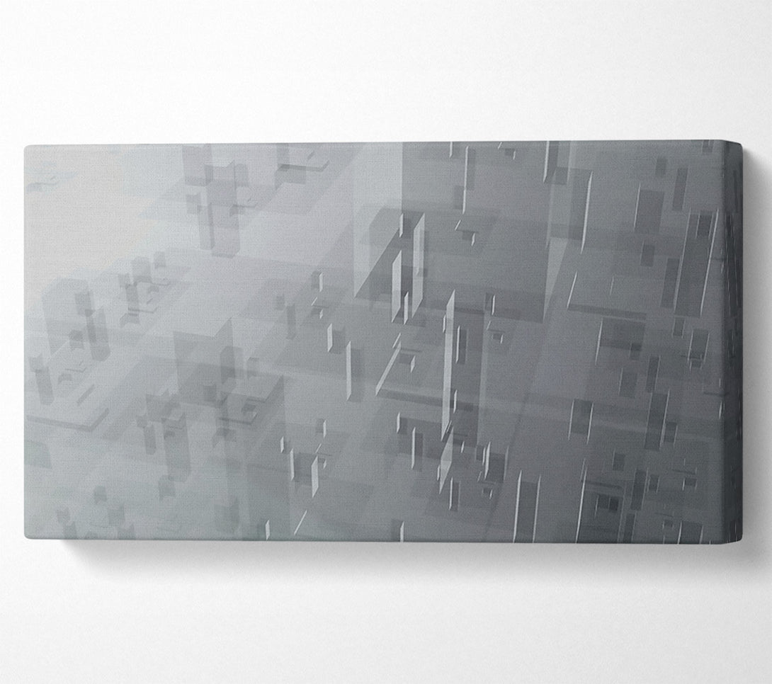  A Canvas Print of Gray Geometric Abstraction Canvas Print