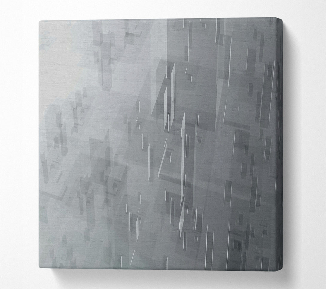  A Canvas Print of Gray Geometric Abstraction Canvas Print