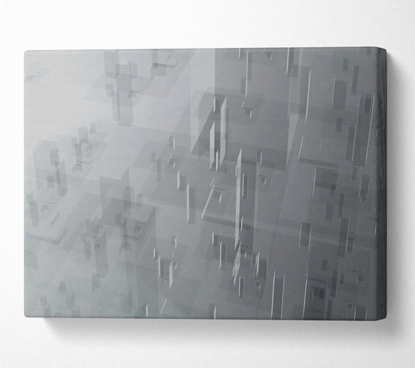  A Canvas Print of Gray Geometric Abstraction Canvas Print