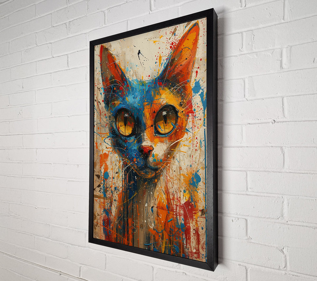  A Canvas Print of Blue Feline Splash Canvas Art