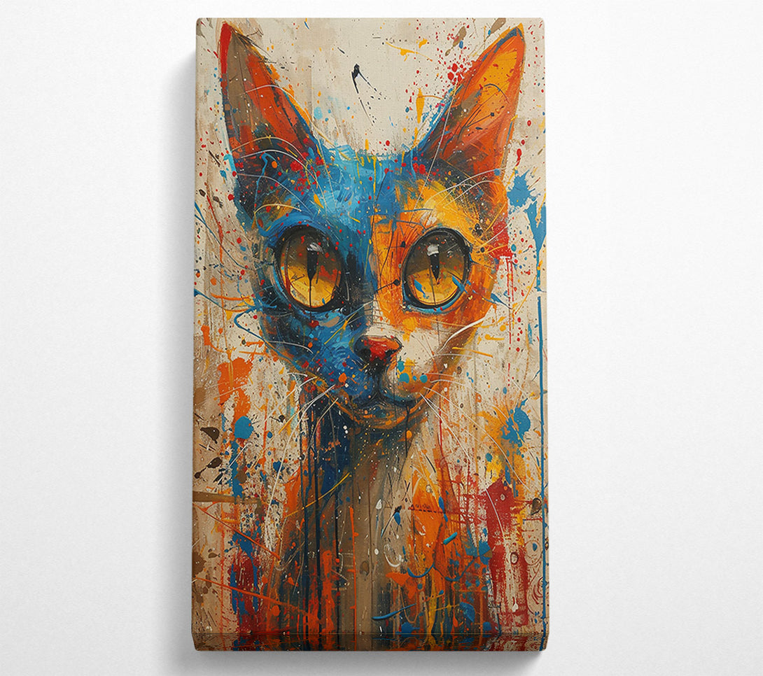  A Canvas Print of Blue Feline Splash Canvas Art