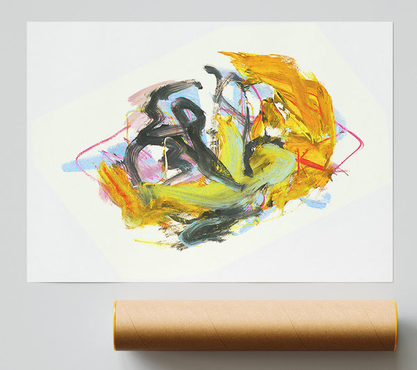 Golden Abstract Dance Poster