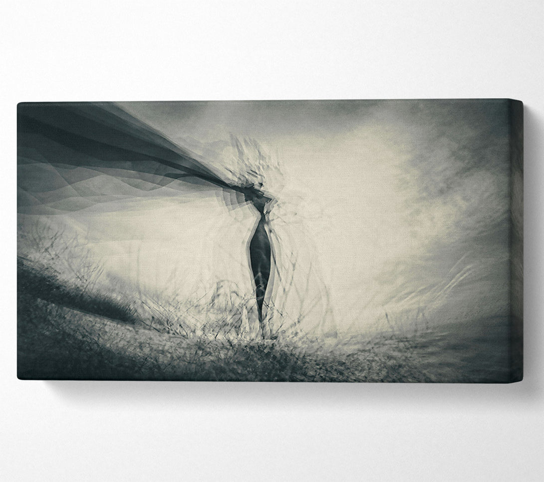  A Canvas Print of Pale Grey Figure Canvas Print