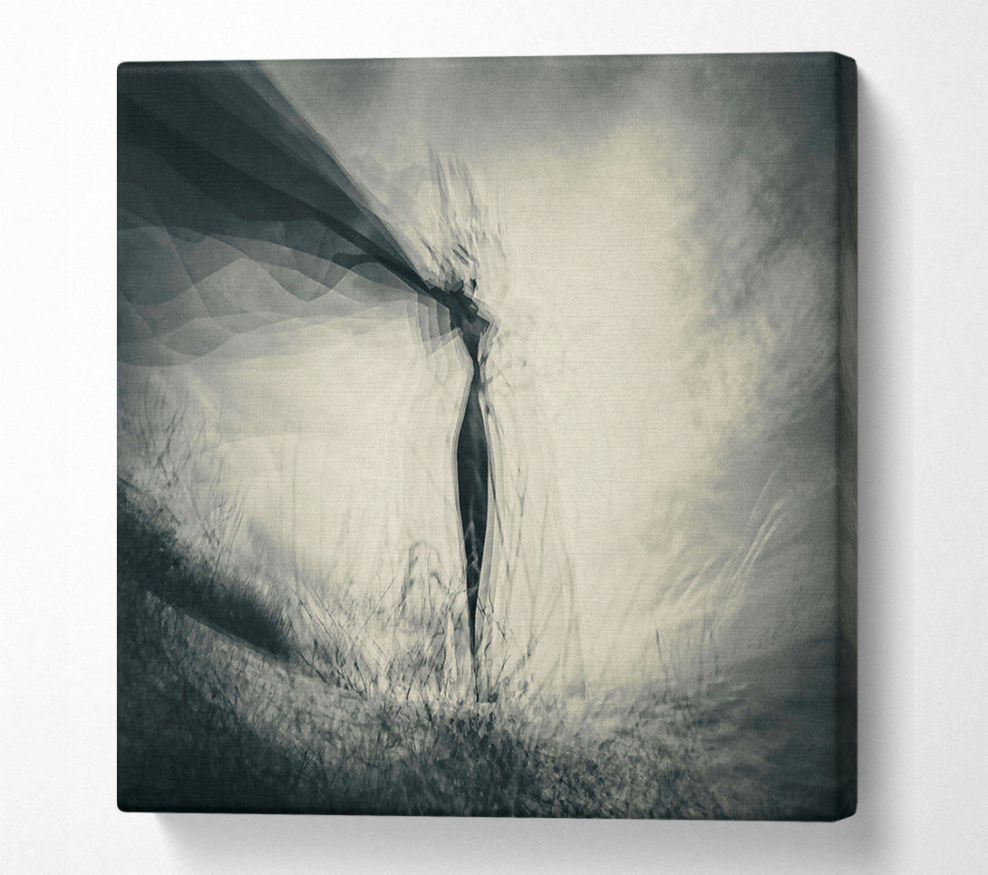  A Canvas Print of Pale Grey Figure Canvas Print