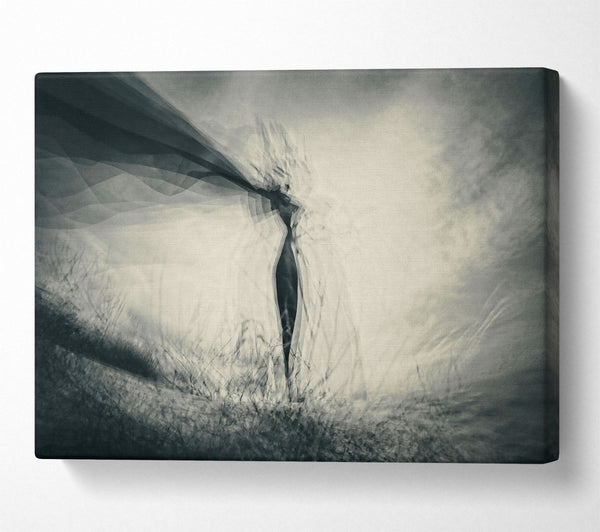 A Canvas Print of Pale Grey Figure Canvas Print