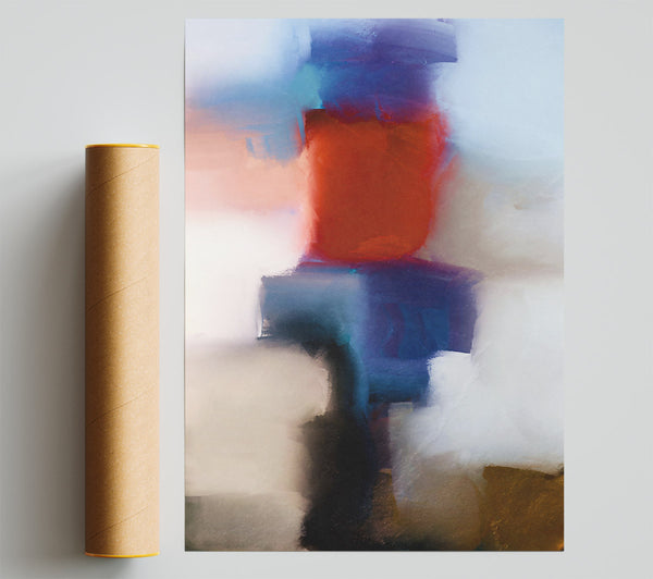 Crimson Abstract Study Giclee Print