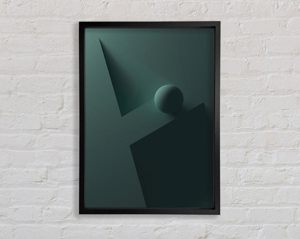 Dark Green Ball Framed Print