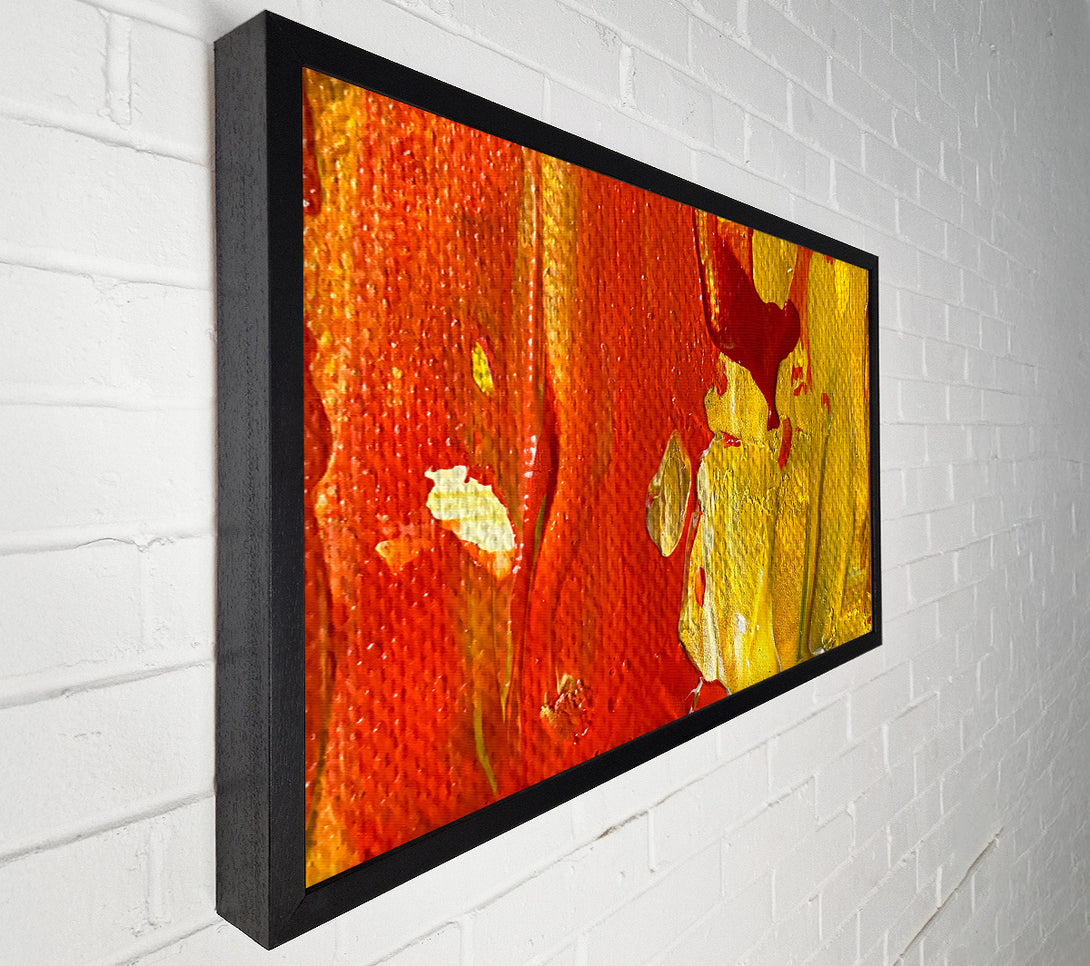  A Canvas Print of Golden Orange Abstract Canvas Art